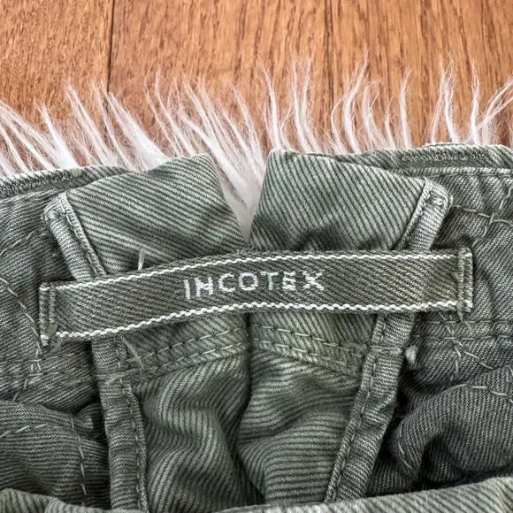 Incotex Pants Men’s 36X32 Army Green Slim Fit Tricochino Utility Trousers $410